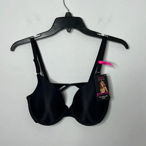 Maidenform Black Front Adjustable Strap Bra 36D